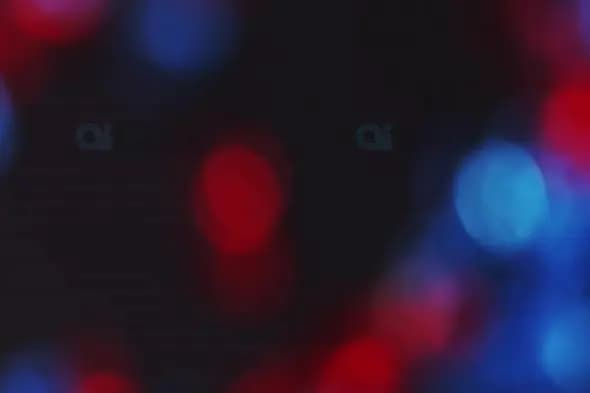 Red and Blue Bokeh Lights on Dark Background for Nightlife Motion Graphics