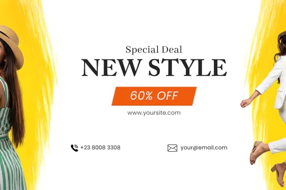 Vibrant Fashion Sale Banner Template