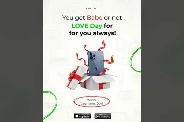 Valentine's Tech Giveaway Ad Template