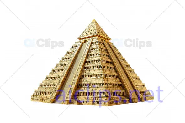 Ancient 3D Mayan Pyramid Illustration