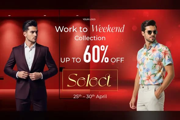 Versatile Men's Fashion Sale Banner