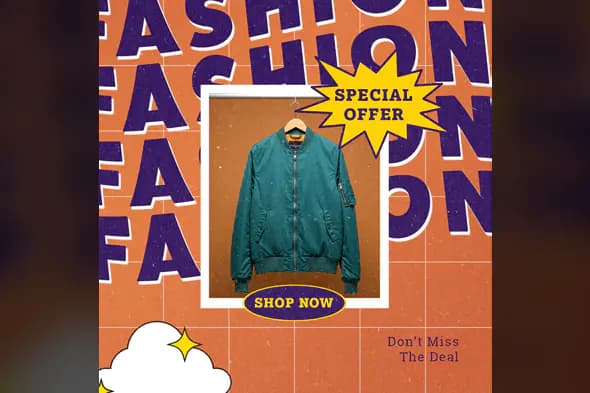 Retro Fashion Sale Promo Template