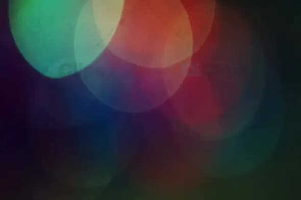 Muted Green, Red, and Blue Bokeh Lights for Creative Motion Graphics