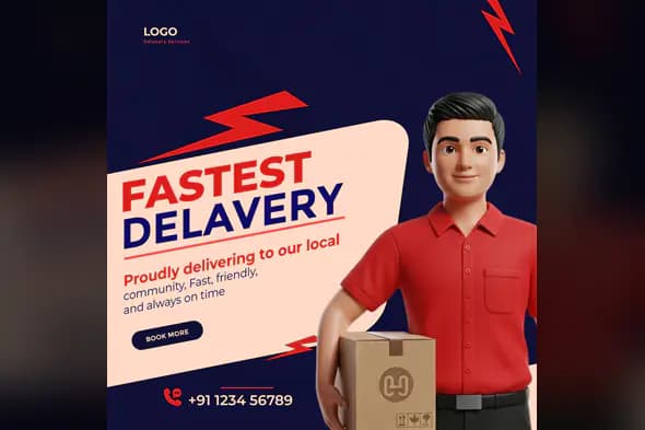 Swift Courier Service Promotion Template