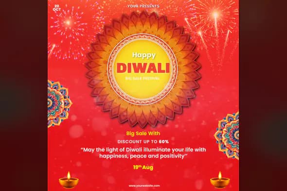 Diwali Big Sale Festival Template