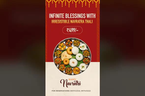 Navratra Thali Special Offer Template