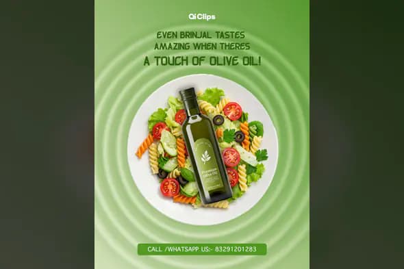 Enhanced Gourmet Olive Oil Promo Template