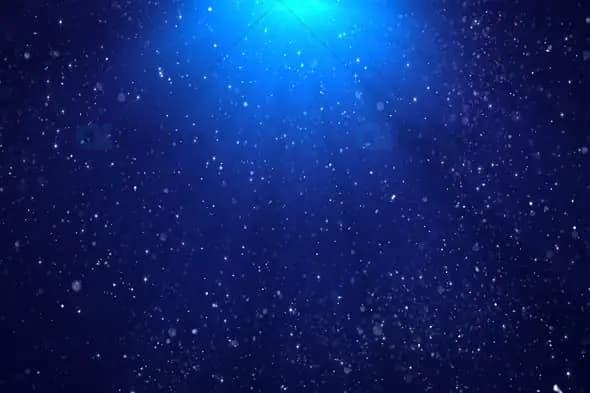 Glowing Blue Particles with Light Rays in Cosmic Space