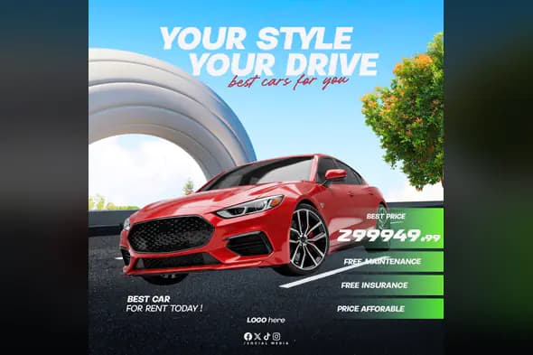 Luxury Car Rental Promo Template