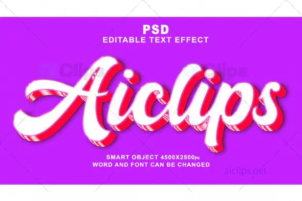Candy Stripe Text Effect PSD