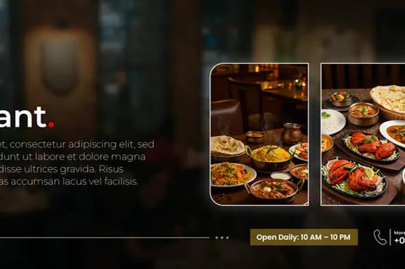 Indian Restaurant Promotion Banner