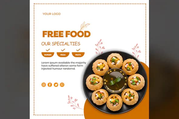 Free Food Promotion Social Media Template