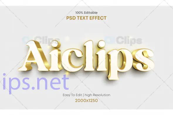 Elegant Gold Text Effect PSD