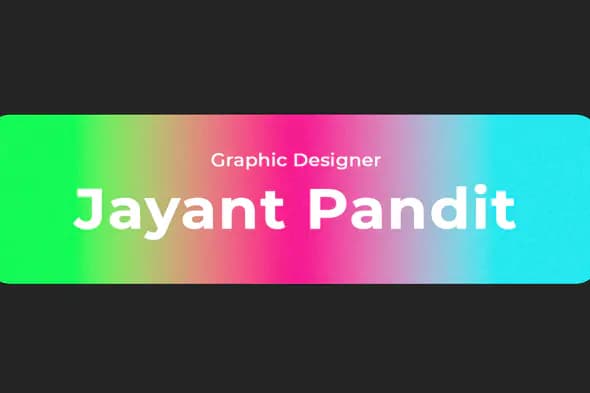 Gradient Graphic Designer Profile Editable Text Template