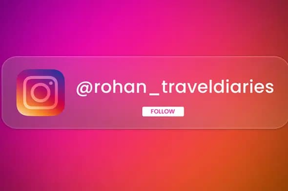 Instagram Follow Glassmorphism Template