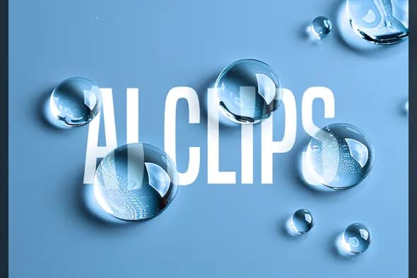 Water Droplet Reflection Text Effect