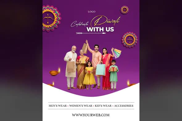 Festive Family Shopping Diwali Template