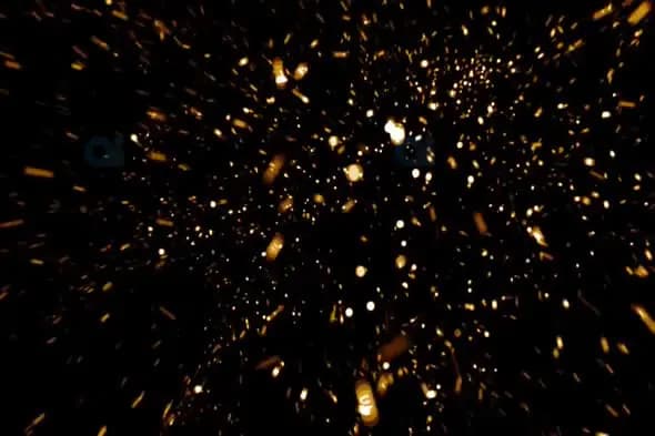 Golden Sparkle Particle Explosion - Dynamic Transition Effect