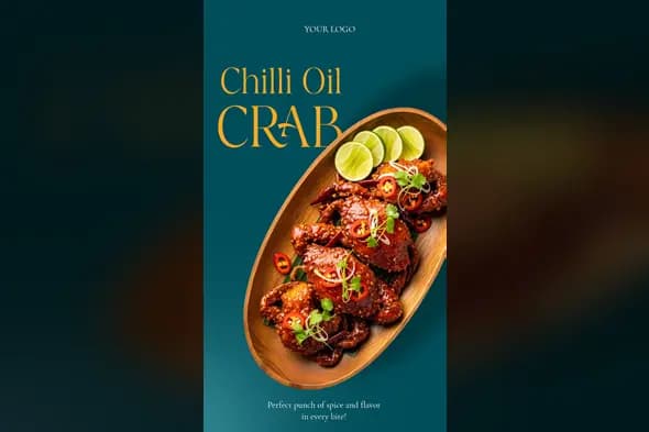 Gourmet Seafood Ad Template