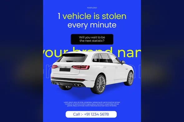 Car Security & GPS Tracker Ad Template
