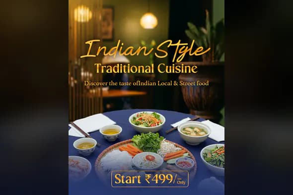 Enhanced Indian Cuisine Restaurant Promo Template