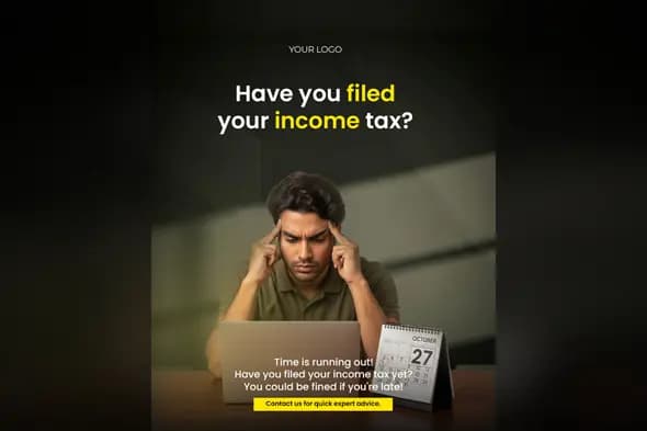Urgent Tax Filing Ad Design