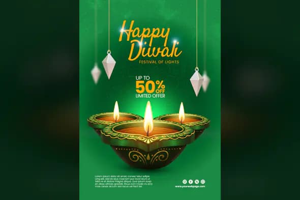 Diwali Festival Sale Flyer Template
