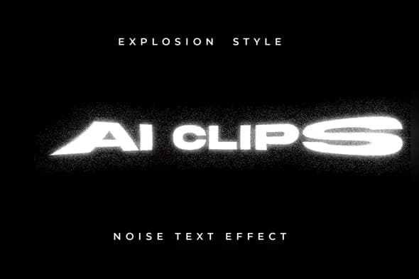 Dynamic Explosion Style Noise Text Effect Template