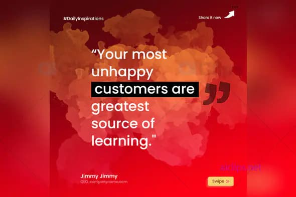 Inspirational Quote Social Media Post PSD Template