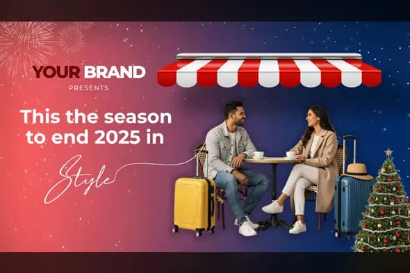 Holiday Cafe Travel Promotion Template