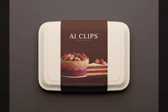 Cake Box Packaging Mockup