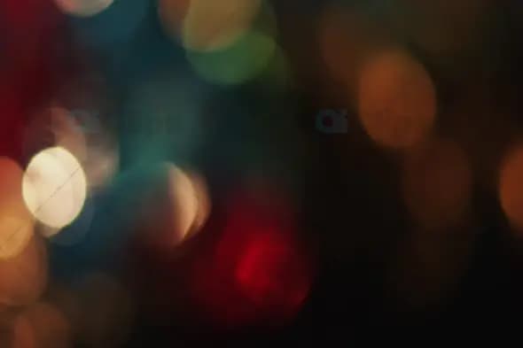 Moody Red and Blue Bokeh Lights for Festive Motion Graphics