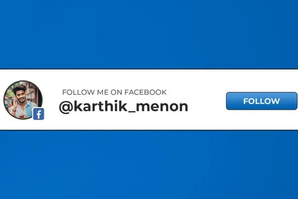 Clean Blue Facebook Follow Template