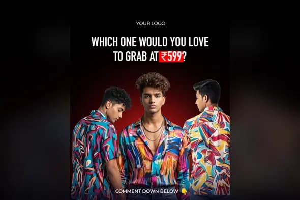 Vibrant Men's Apparel Ad Template