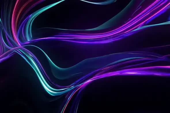 Neon Flowing Lines - Abstract Futuristic Light Animation