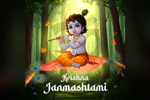 Krishna Janmashtami Festival  Template