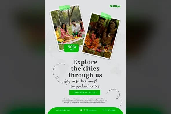 Dynamic Picnic Adventure Photoshop Template