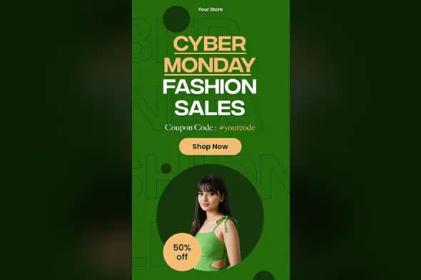 Cyber Monday Fashion Sale Template