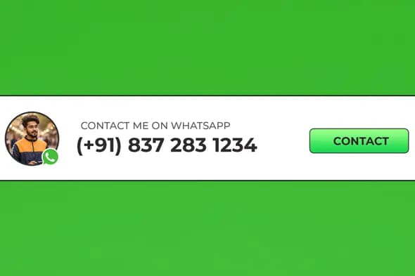 Green Theme WhatsApp Contact Template