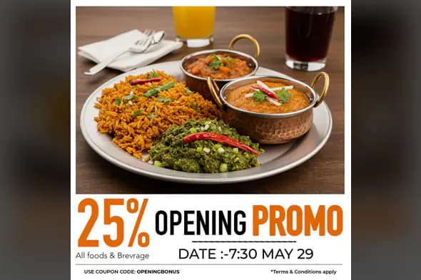 Indian Restaurant Opening Promo Template