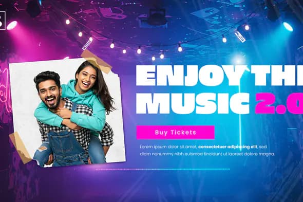 Vibrant Music Festival Promo Template