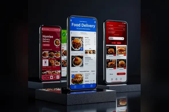 Modern Food Delivery App UI Mockup  Mobile UI Design