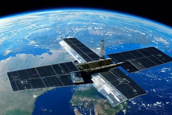 Satellite Orbiting Earth - Space Technology and Global Connectivity