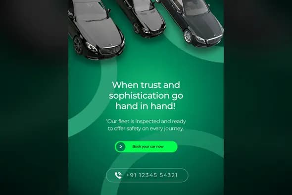 Premium Car Rental Service Social Media Template