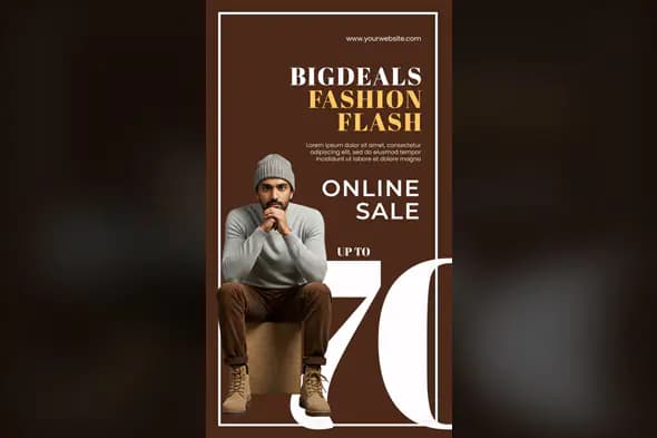 Winter Fashion Flash Sale Template