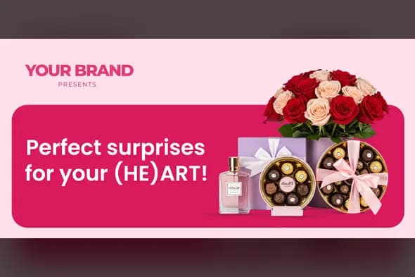 Romantic Gift Delivery Banner Template