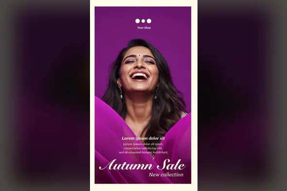 Vibrant Autumn Sale Fashion Template