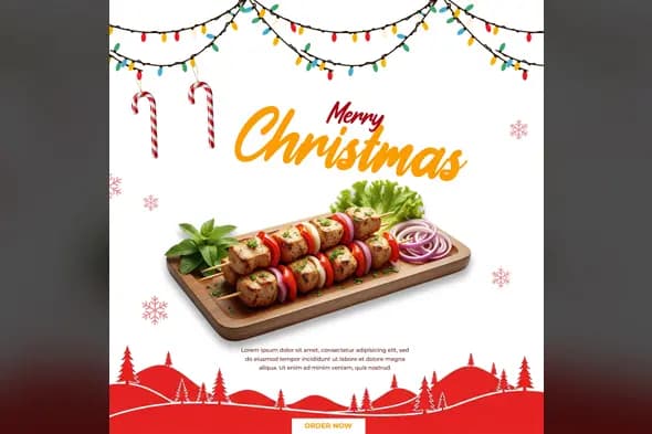 Christmas Food Promotion Social Media Template