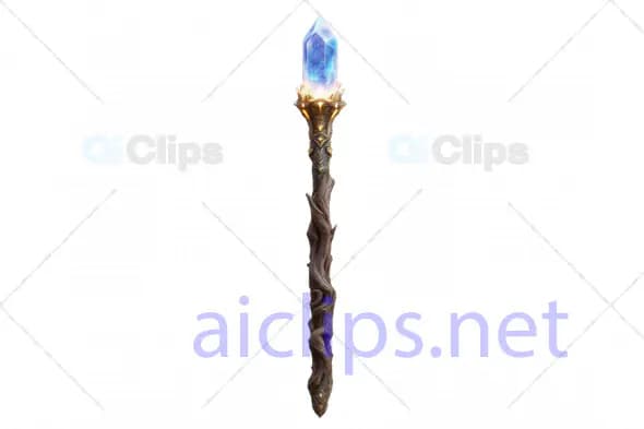 Arcane Crystal Wizard Staff - 3D Model