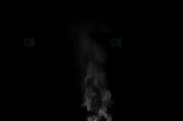 Realistic Rising Smoke Effect - Black Background
